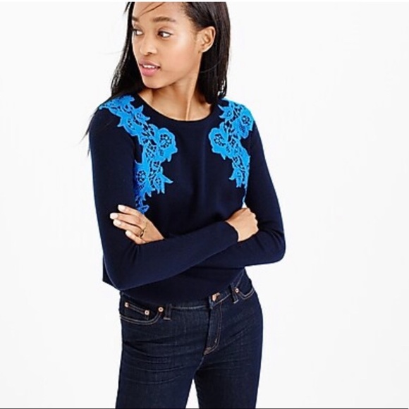 J. Crew Sweaters - Jcrew Merino Wool Sweater Appliqué
